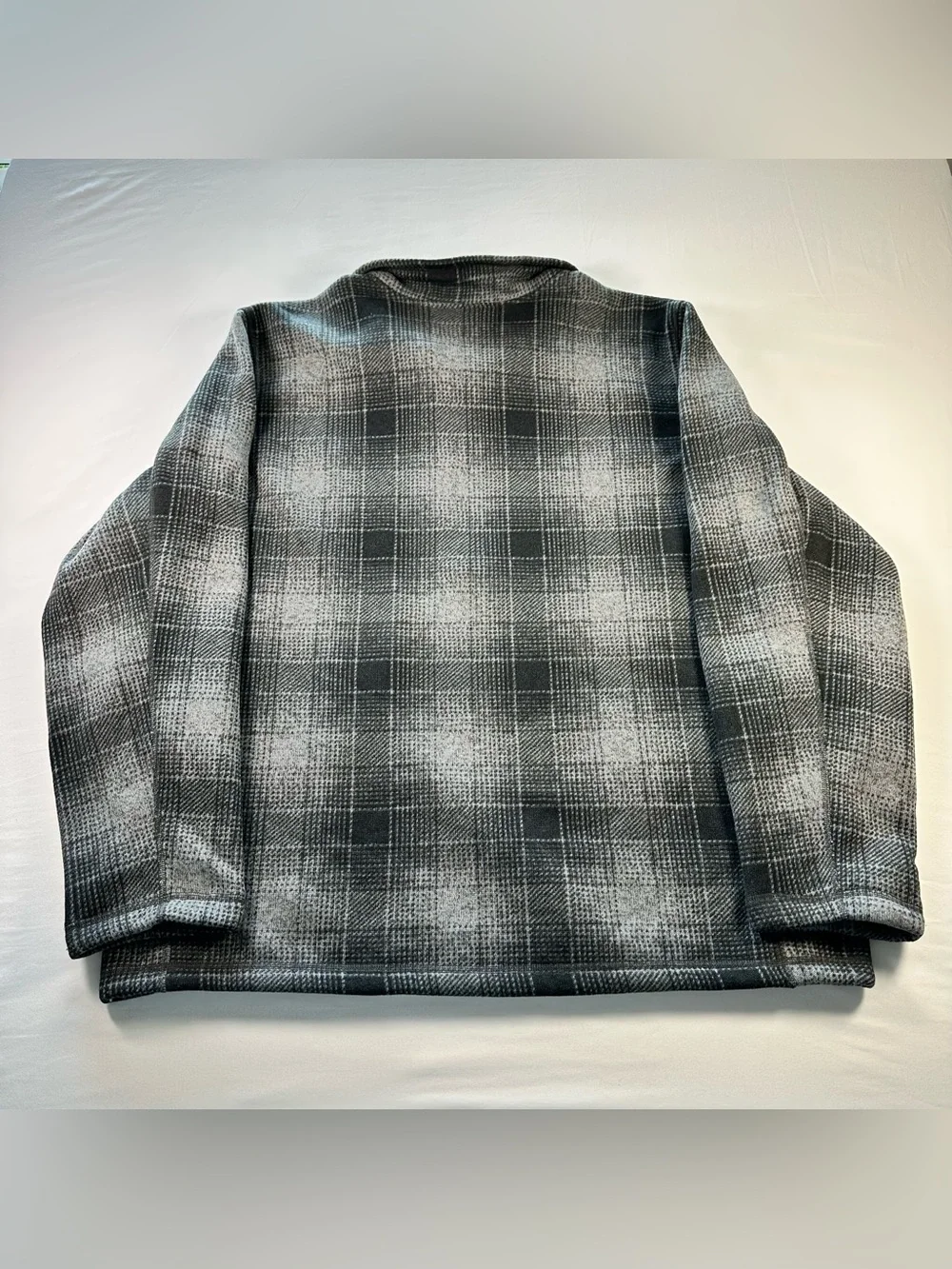 The North Face Gordon Lyons 1/4 Zip Pullover Mens XXL Gray Black Plaid Fleece